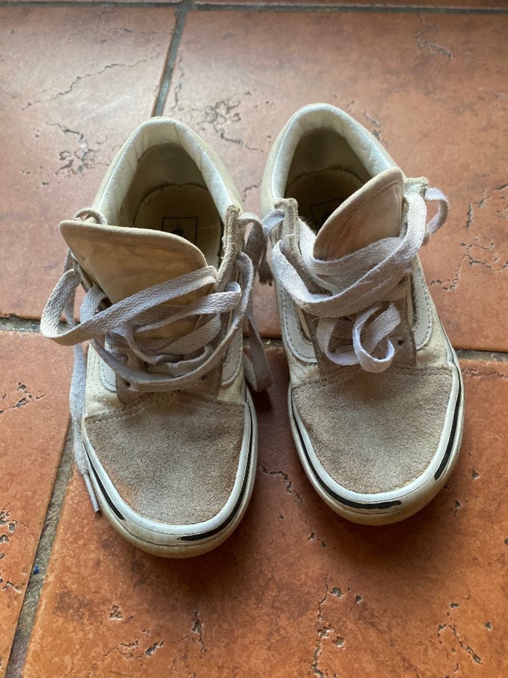 Vans Beige Sneakers Kids Size 1